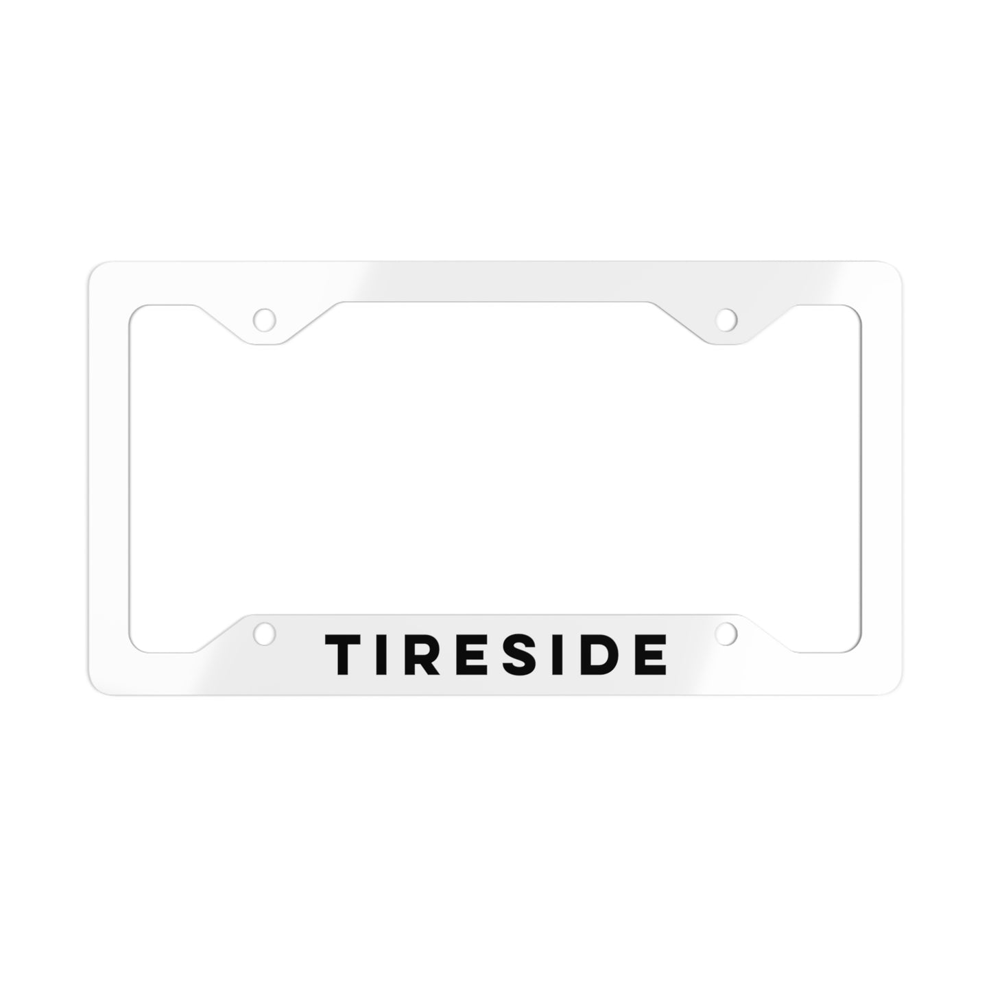 TIRESIDE License Plate Frame (Black Text)