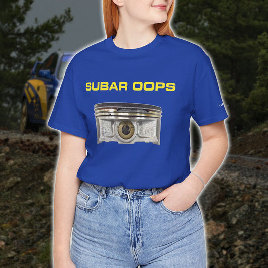 Subar OOPS Broken Ringland Tee Shirt (Rally Blue Motorsports Edition)